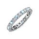 4 - Joyce 3.40 mm Aquamarine and Lab Grown Diamond Eternity Band 