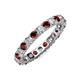 4 - Joyce 3.40 mm Red Garnet and Lab Grown Diamond Eternity Band 