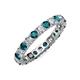 4 - Joyce 3.40 mm London Blue Topaz and Lab Grown Diamond Eternity Band 