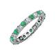 4 - Joyce 3.40 mm Emerald and Lab Grown Diamond Eternity Band 