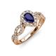 6 - Susan Prima Blue Sapphire and Diamond Halo Engagement Ring 
