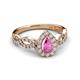 5 - Susan Prima Pink Sapphire and Diamond Halo Engagement Ring 