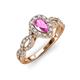 6 - Susan Prima Pink Sapphire and Diamond Halo Engagement Ring 