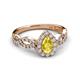 5 - Susan Prima Yellow Sapphire and Diamond Halo Engagement Ring 