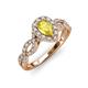 6 - Susan Prima Yellow Sapphire and Diamond Halo Engagement Ring 