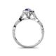 7 - Susan Prima Tanzanite and Diamond Halo Engagement Ring 
