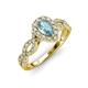 6 - Susan Prima Aquamarine and Diamond Halo Engagement Ring 