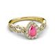 5 - Susan Prima Pink Tourmaline and Diamond Halo Engagement Ring 
