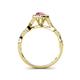 7 - Susan Prima Pink Tourmaline and Diamond Halo Engagement Ring 