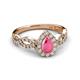 5 - Susan Prima Pink Tourmaline and Diamond Halo Engagement Ring 