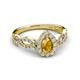 5 - Susan Prima Citrine and Diamond Halo Engagement Ring 