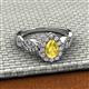 5 - Susan Prima Yellow Sapphire and Diamond Halo Engagement Ring 