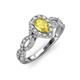6 - Susan Prima Yellow Sapphire and Diamond Halo Engagement Ring 