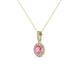 2 - Azaria Pink Tourmaline and Diamond Halo Pendant 