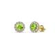 1 - Ayana Round Peridot and Diamond Halo Stud Earrings 