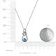 3 - Neoma Blue Topaz and Diamond Love Knot Slider Pendant 