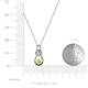 3 - Neoma Yellow Sapphire and Diamond Love Knot Slider Pendant 