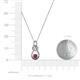 3 - Neoma Ruby and Diamond Love Knot Slider Pendant 