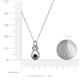 3 - Neoma Black and White Diamond Love Knot Slider Pendant 