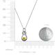 3 - Neoma Yellow and White Diamond Love Knot Slider Pendant 