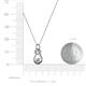 3 - Neoma Diamond Love Knot Slider Pendant 