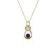 1 - Neoma Blue Sapphire and Diamond Love Knot Slider Pendant 
