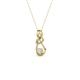2 - Neoma White Sapphire and Diamond Love Knot Slider Pendant 