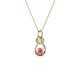 1 - Neoma Pink Tourmaline and Diamond Love Knot Slider Pendant 
