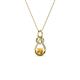 1 - Neoma Citrine and Diamond Love Knot Slider Pendant 