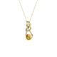 2 - Neoma Citrine and Diamond Love Knot Slider Pendant 
