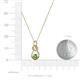 3 - Neoma Green Garnet and Diamond Love Knot Slider Pendant 