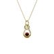 1 - Neoma Red Garnet and Diamond Love Knot Slider Pendant 