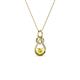 1 - Neoma Yellow Sapphire and Diamond Love Knot Slider Pendant 