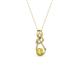 2 - Neoma Yellow Sapphire and Diamond Love Knot Slider Pendant 