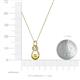 3 - Neoma Yellow Sapphire and Diamond Love Knot Slider Pendant 