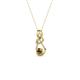 2 - Neoma Smoky Quartz and Diamond Love Knot Slider Pendant 