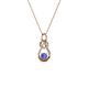1 - Neoma Tanzanite and Diamond Love Knot Slider Pendant 