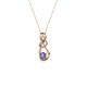 2 - Neoma Tanzanite and Diamond Love Knot Slider Pendant 