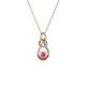 1 - Neoma Pink Tourmaline and Diamond Love Knot Slider Pendant 
