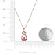 3 - Neoma Pink Tourmaline and Diamond Love Knot Slider Pendant 