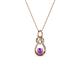 1 - Neoma Amethyst and Diamond Love Knot Slider Pendant 