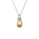 1 - Neoma Citrine and Diamond Love Knot Slider Pendant 