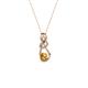 2 - Neoma Citrine and Diamond Love Knot Slider Pendant 
