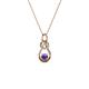 1 - Neoma Iolite and Diamond Love Knot Slider Pendant 