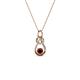 1 - Neoma Red Garnet and Diamond Love Knot Slider Pendant 