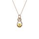 1 - Neoma Yellow Sapphire and Diamond Love Knot Slider Pendant 