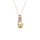 2 - Neoma Yellow Sapphire and Diamond Love Knot Slider Pendant 