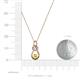3 - Neoma Yellow Sapphire and Diamond Love Knot Slider Pendant 
