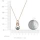 3 - Neoma London Blue Topaz and Diamond Love Knot Slider Pendant 