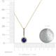 4 - Beth Blue Sapphire and Diamond Halo Pendant 